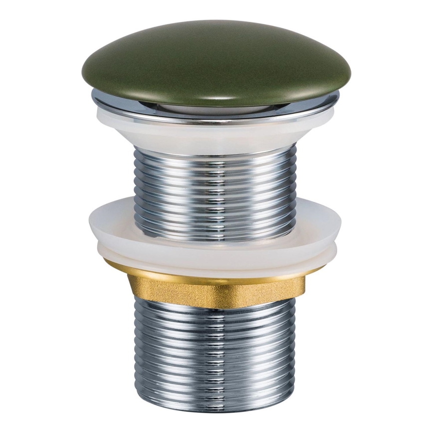 COMAD CLICK-CLACK T201MFG-3 - Válvula de drenagem CLICK-CLACK diâmetro 7 cm mate verde