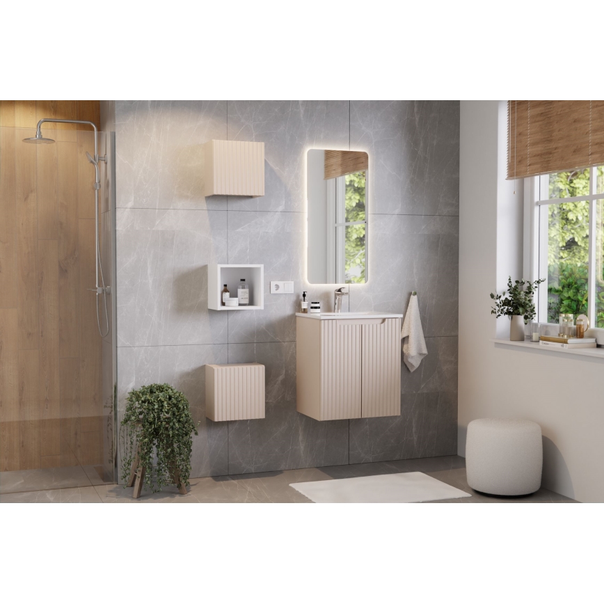 COMAD SKY 3 50CM DP ( E-8099-3-50 ) - Lavatório embutido SKY 51x40 cm cerâmica/branco mate