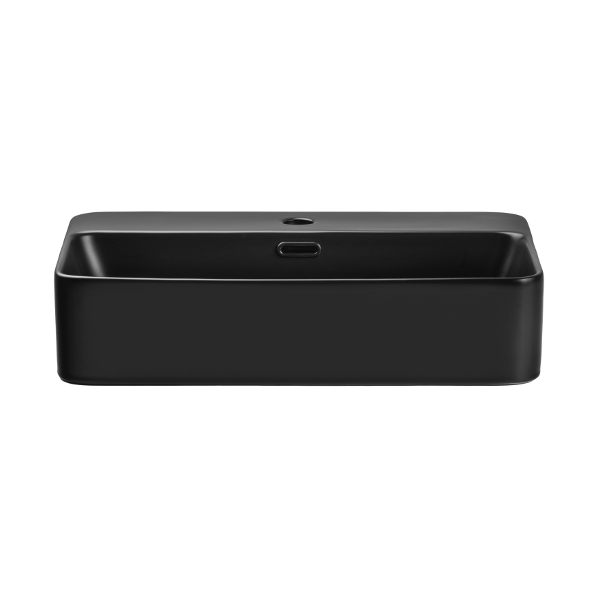 COMAD TRUST 2 BLACK ( E-6282 ) - Lavatório de bancada TRUST 55x38 cm cerâmica/mate preto