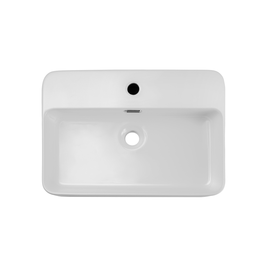 COMAD TRUST 2 Branco ( E-6282 ) - Lavatório de bancada TRUST 55x38 cm cerâmica/branco brilhante