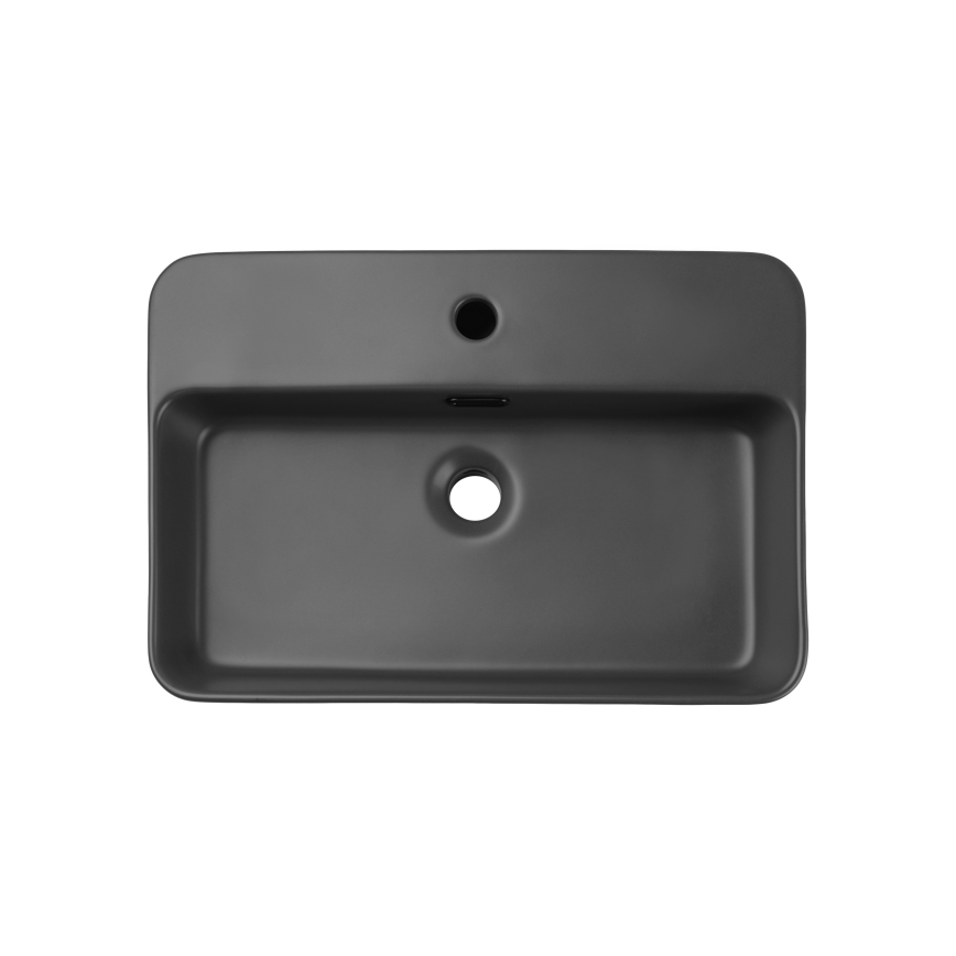 COMAD TRUST 2 MATT DARK GREY ( E-6282 ) - Lavatório de bancada TRUST 55x38 cm cerâmica/mate cinzento