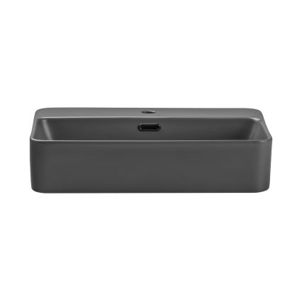 COMAD TRUST 2 MATT DARK GREY ( E-6282 ) - Lavatório de bancada TRUST 55x38 cm cerâmica/mate cinzento