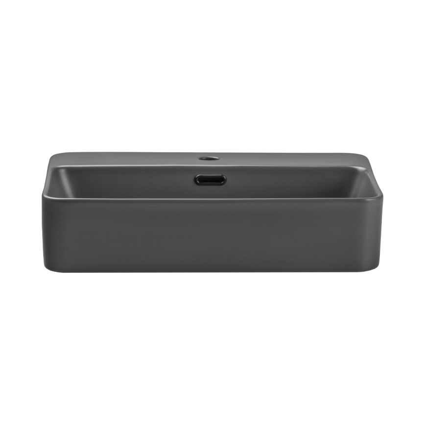 COMAD TRUST 2 MATT DARK GREY ( E-6282 ) - Lavatório de bancada TRUST 55x38 cm cerâmica/mate cinzento