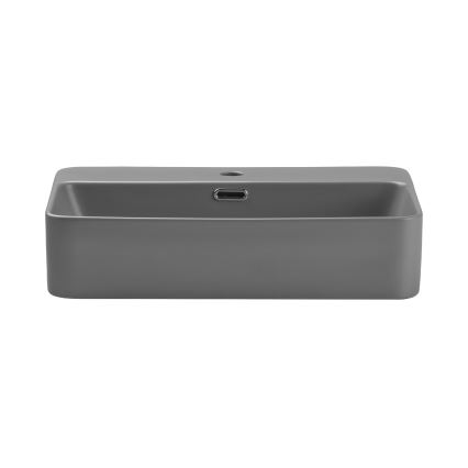 COMAD TRUST 2 MATT LIGHT GREY ( E-6282 ) - Lavatório de bancada TRUST 55x38 cm cerâmica/mate cinzento
