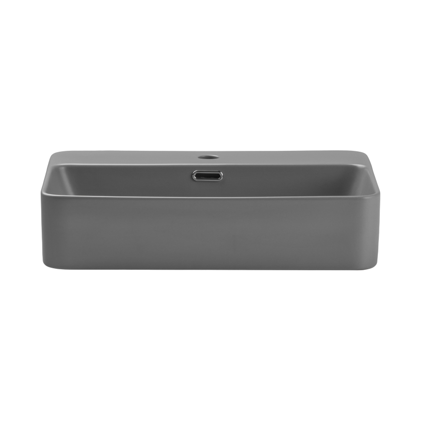COMAD TRUST 2 MATT LIGHT GREY ( E-6282 ) - Lavatório de bancada TRUST 55x38 cm cerâmica/mate cinzento