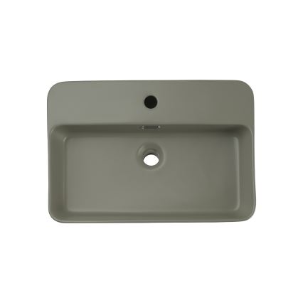 COMAD TRUST 2 OLIVER GREEN (E-6282) - Lavatório de encostar TRUST 55x38 cm cerâmica/verde mate