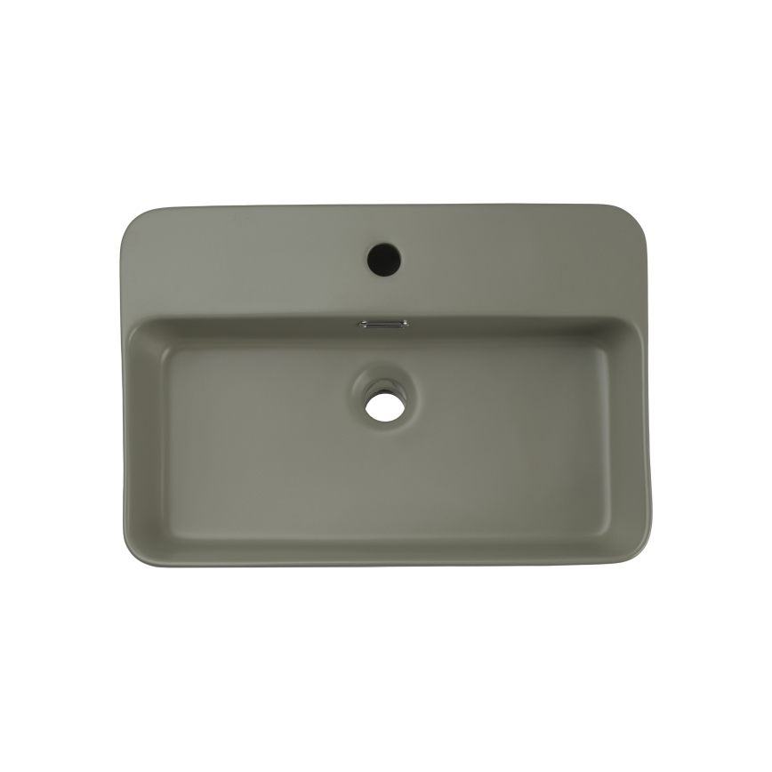COMAD TRUST 2 OLIVER GREEN (E-6282) - Lavatório de encostar TRUST 55x38 cm cerâmica/verde mate