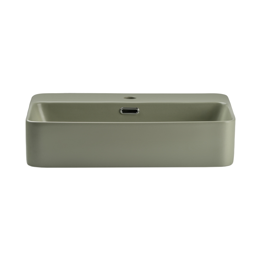 COMAD TRUST 2 OLIVER GREEN (E-6282) - Lavatório de encostar TRUST 55x38 cm cerâmica/verde mate
