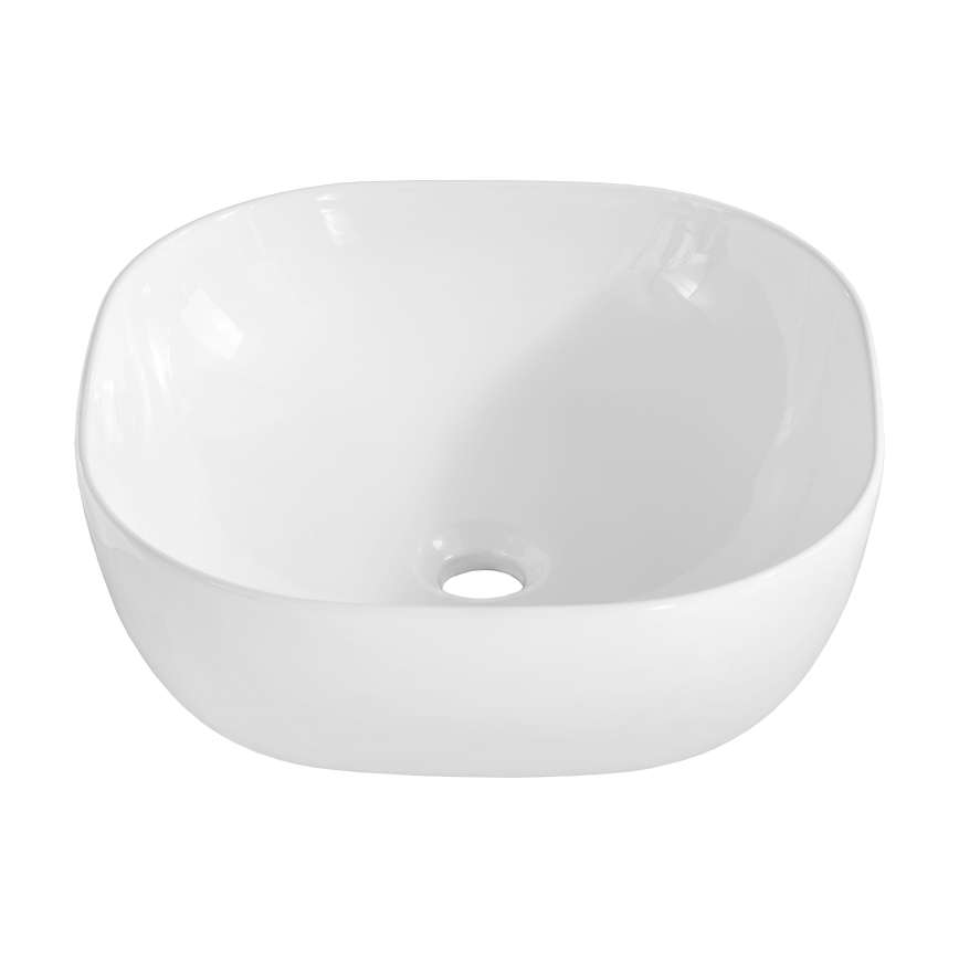 COMAD UM-6252 SMILE 40 DP - Lavatório de bancada SMILE 41x41 cm cerâmica/branco brilhante