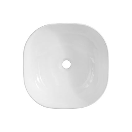 COMAD UM-6252 SMILE 40 DP - Lavatório de bancada SMILE 41x41 cm cerâmica/branco brilhante