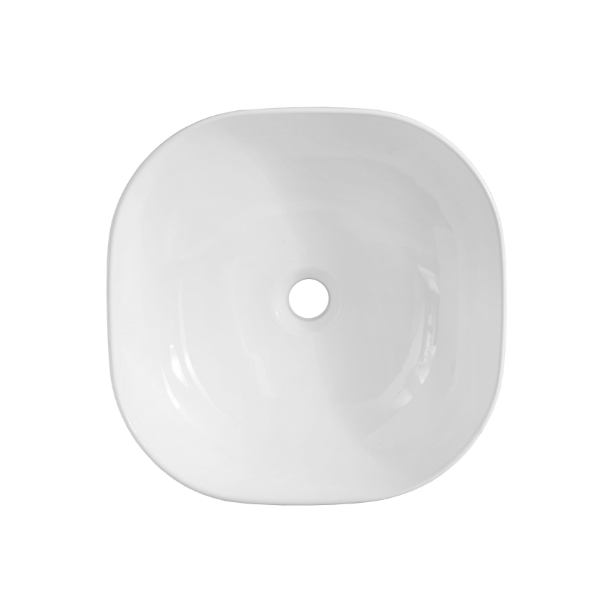 COMAD UM-6252 SMILE 40 DP - Lavatório de bancada SMILE 41x41 cm cerâmica/branco brilhante