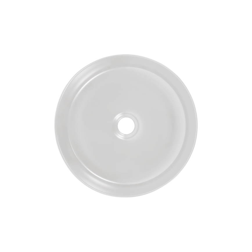 COMAD UM-6259 SIMPLE 8. - Lavatório de bancada SIMPLE diâmetro 36 cm cerâmica/branco mate/mate preto