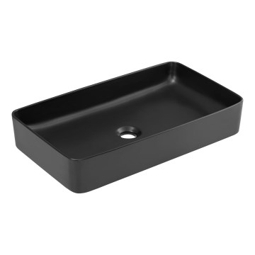 COMAD UM-6275 SLIM 60 BLACK DP - Lavatório de bancada SLIM 61x34 cm cerâmica/mate preto