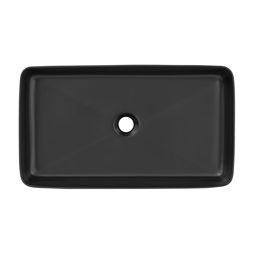 COMAD UM-6275 SLIM 60 BLACK DP - Lavatório de bancada SLIM 61x34 cm cerâmica/mate preto