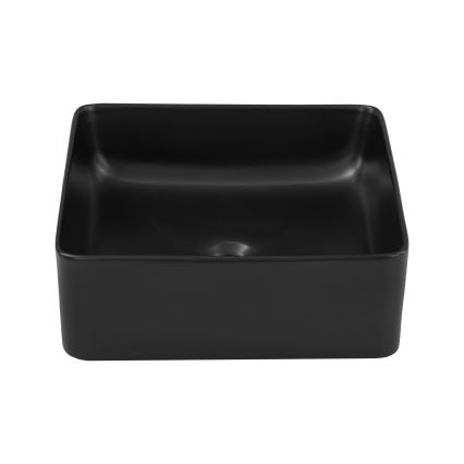 COMAD UM-6276 SLIM 40 BLACK DP - Lavatório de bancada SLIM 37x37 cm cerâmica/mate preto