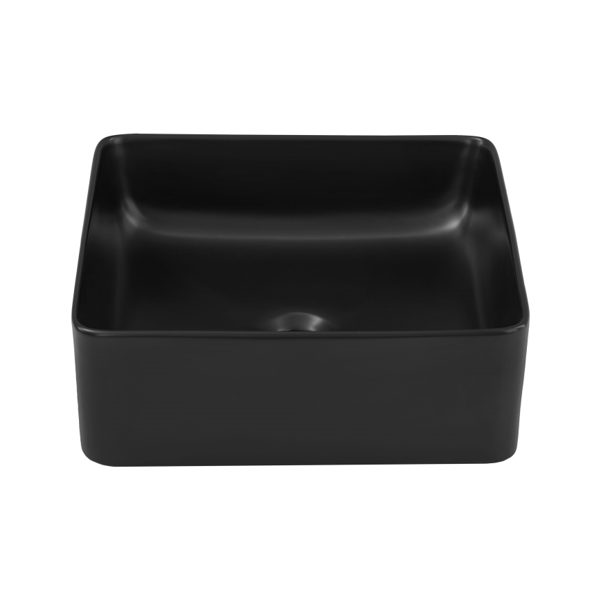 COMAD UM-6276 SLIM 40 BLACK DP - Lavatório de bancada SLIM 37x37 cm cerâmica/mate preto