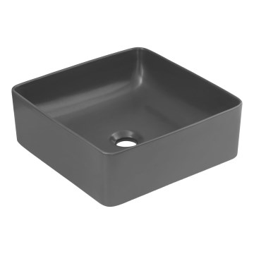 COMAD UM-6276 SLIM 40 GREY DP - Lavatório de bancada SLIM 37x37 cm cerâmica/mate cinzento