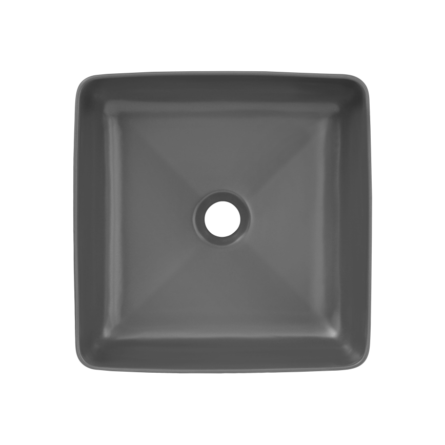 COMAD UM-6276 SLIM 40 GREY DP - Lavatório de bancada SLIM 37x37 cm cerâmica/mate cinzento