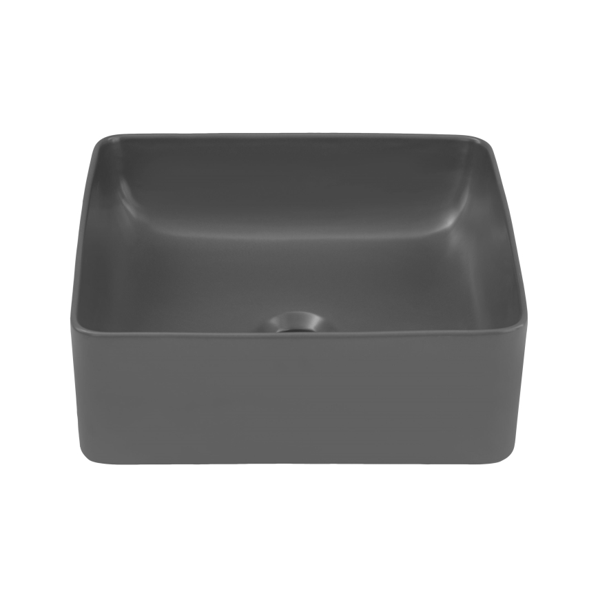 COMAD UM-6276 SLIM 40 GREY DP - Lavatório de bancada SLIM 37x37 cm cerâmica/mate cinzento