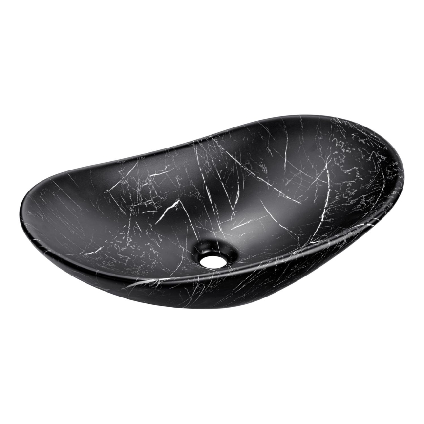 COMAD UN-LENA-MB2 - Lavatório de bancada LENA 61,5x36 cm cerâmica/mate preto