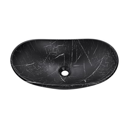 COMAD UN-LENA-MB2 - Lavatório de bancada LENA 61,5x36 cm cerâmica/mate preto