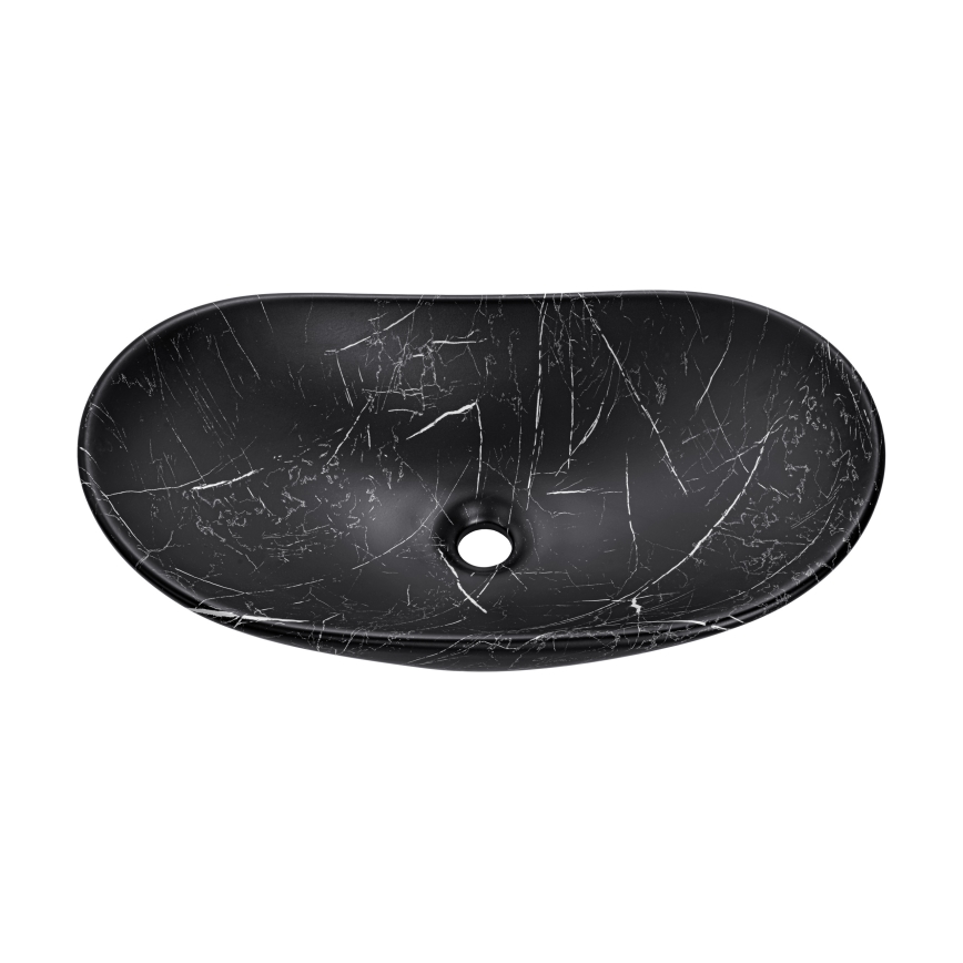 COMAD UN-LENA-MB2 - Lavatório de bancada LENA 61,5x36 cm cerâmica/mate preto