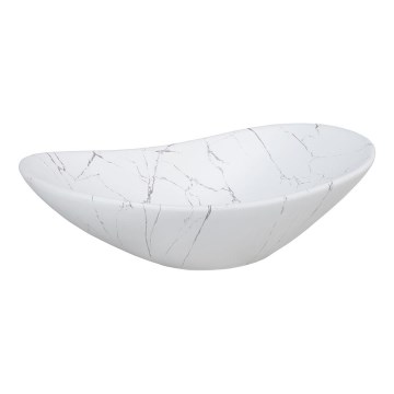 COMAD UN-LENA-MW17 - Lavatório de bancada LENA 61,5x36 cm cerâmica/branco mate