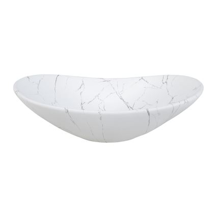 COMAD UN-LENA-MW17 - Lavatório de bancada LENA 61,5x36 cm cerâmica/branco mate