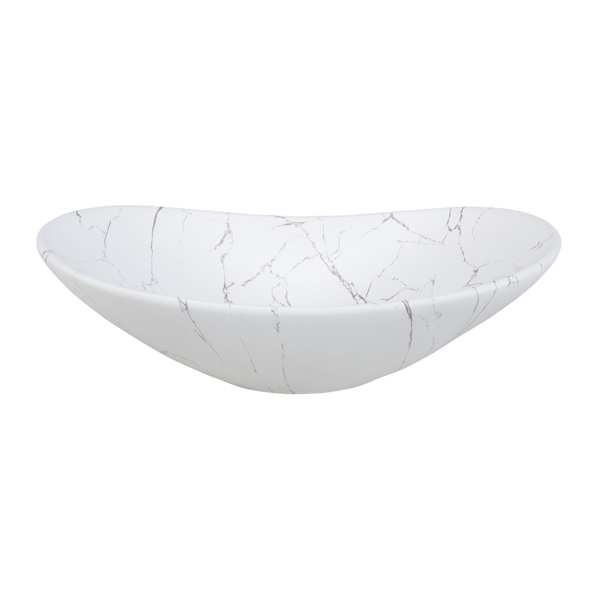 COMAD UN-LENA-MW17 - Lavatório de bancada LENA 61,5x36 cm cerâmica/branco mate