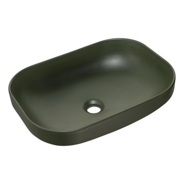 COMAD UN-NELI-MFG - Lavatório de bancada NELI 50,4x35,2 cm cerâmica/mate verde