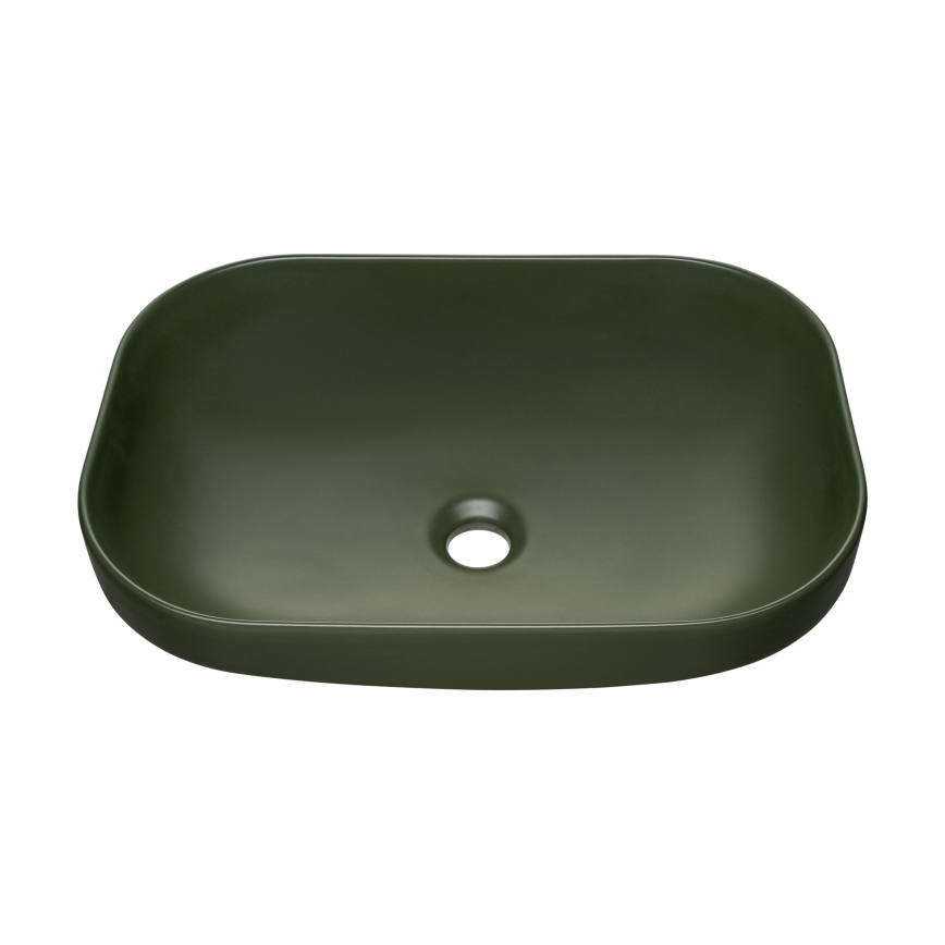COMAD UN-NELI-MFG - Lavatório de bancada NELI 50,4x35,2 cm cerâmica/mate verde