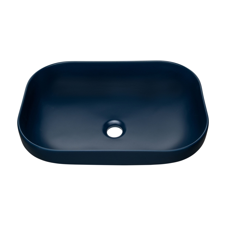 COMAD UN-NELI-MNB - Lavatório de bancada NELI 50,4x35,2 cm cerâmica/mate navy azul
