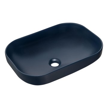 COMAD UN-NELI-MNB - Lavatório de bancada NELI 50,4x35,2 cm cerâmica/mate navy azul