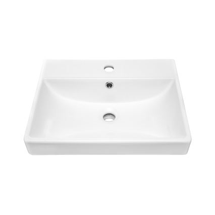 COMAD UN-RITA-GW-60 - Lavatório de bancada RITA 60x40 cm cerâmica/branco brilhante