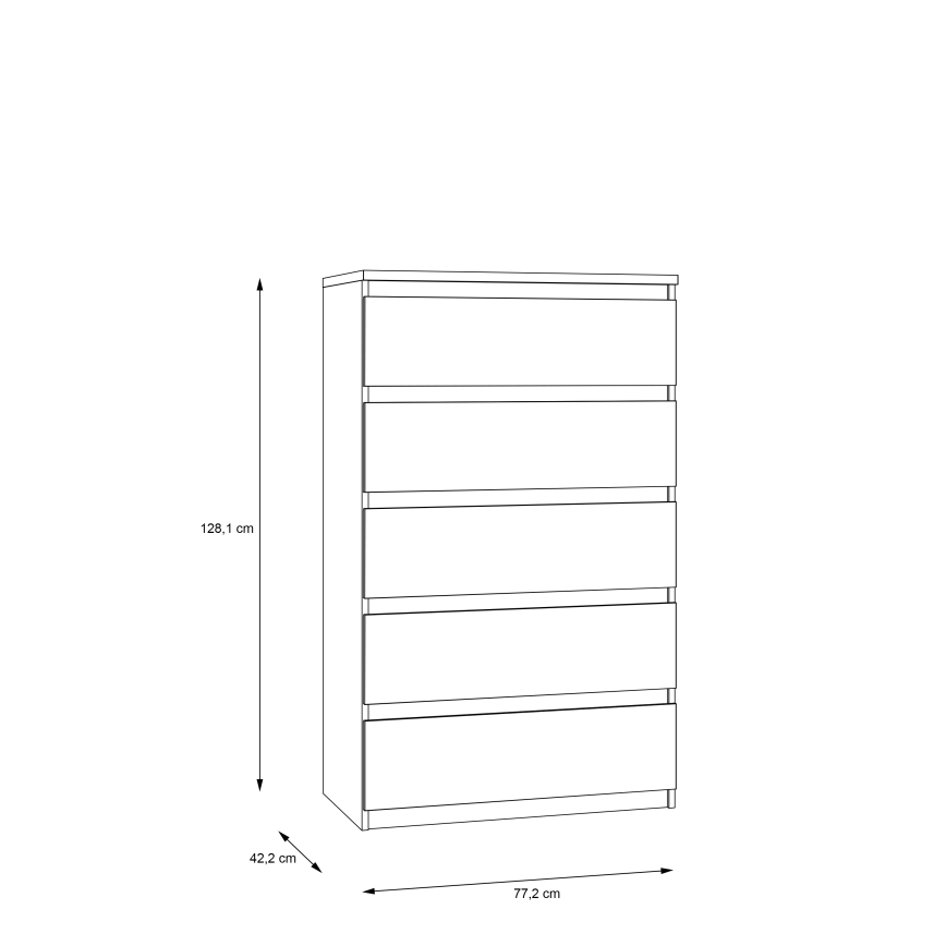 Cómoda com gavetas MAO carvalho artisan