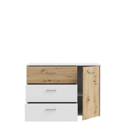 Cômoda com gavetas URO carvalho artisan/ branco