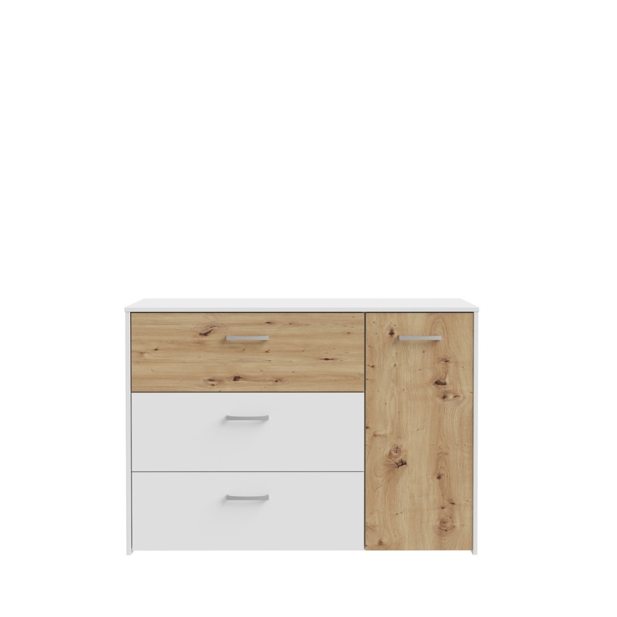 Cômoda com gavetas URO carvalho artisan/ branco