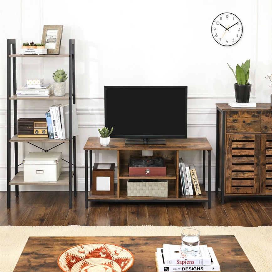 Cômoda com gavetas FIRA castanha/preta