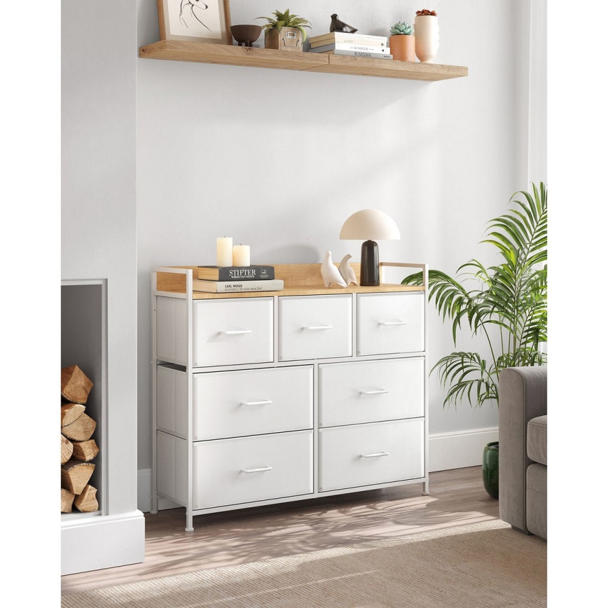 Cômoda com gavetas KIRA branco/marrom