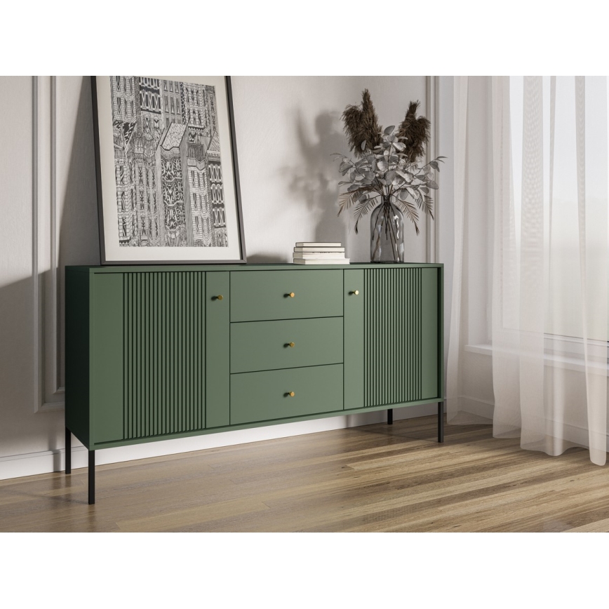 Cômoda LUE verde/preta