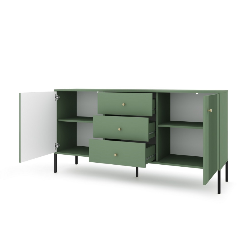 Cômoda LUE verde/preta