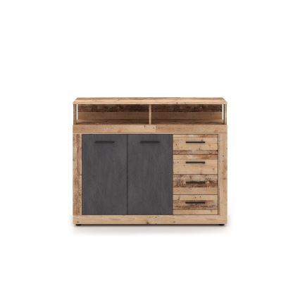Cômoda RUNA castanho claro/antracite