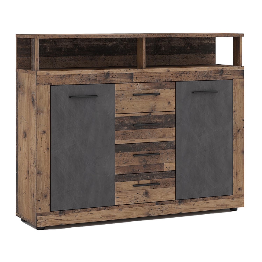 Cômoda RUNA castanho escuro/antracite
