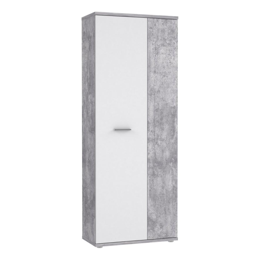 Cômoda/Sapateira SIMO branco/cinzento betão