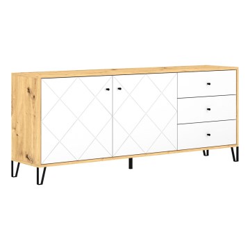 Cómoda SULA carvalho Artisan/branco
