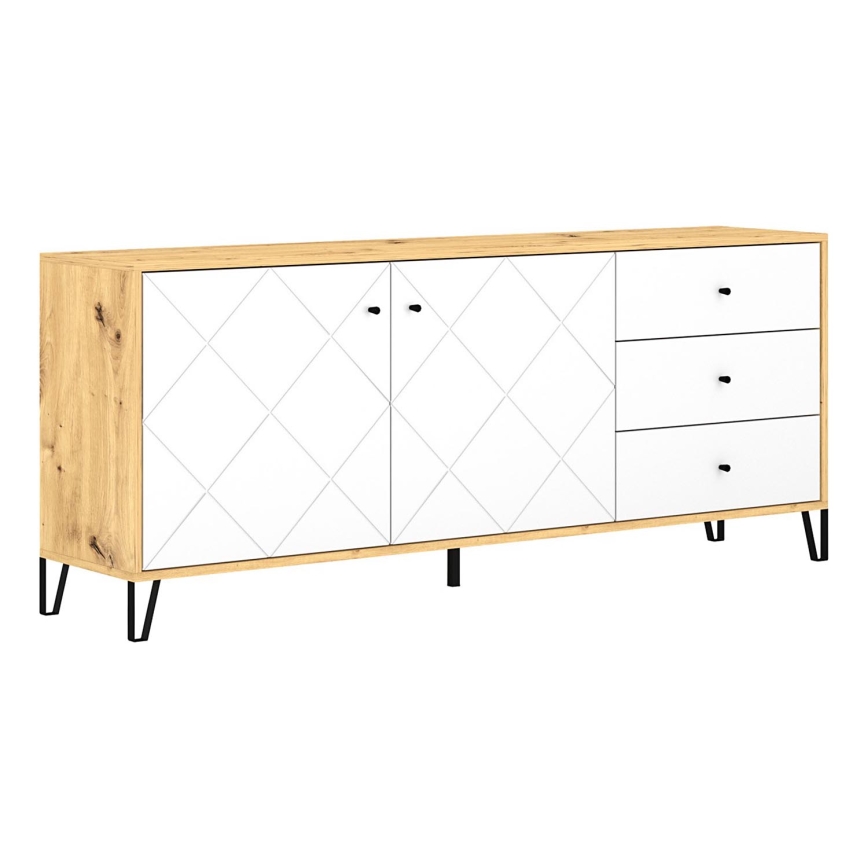 Cómoda SULA carvalho Artisan/branco
