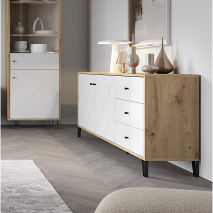 Cómoda SULA carvalho Artisan/branco