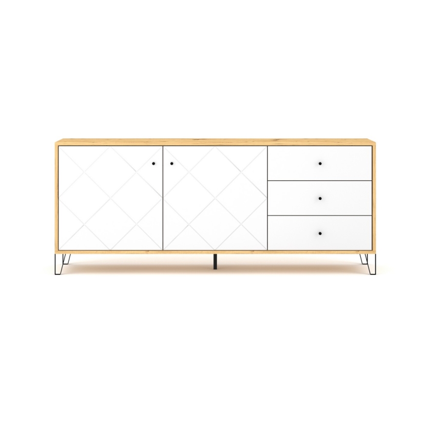 Cómoda SULA carvalho Artisan/branco