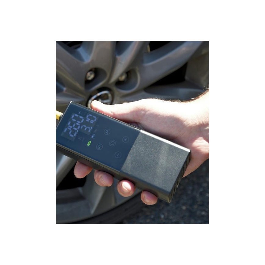 Compressor de bolso digital 4000 mAh 5V preto