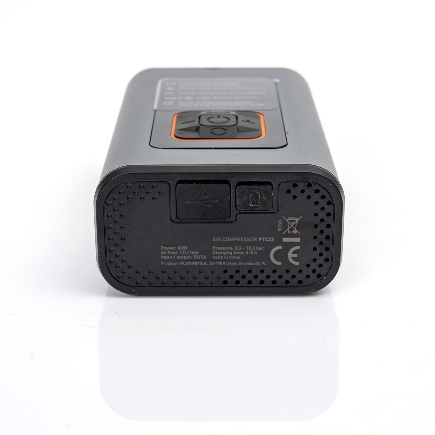 Compressor de bolso digital LED  3em1 4000 mAh 5W preto